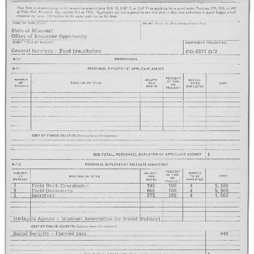 document, titled, general, services, food, distribution, sections, personnel transparent PNG cut-out