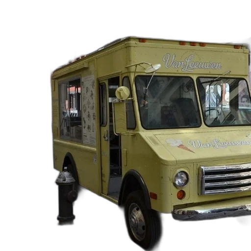 food, car, 3d render, concept art, photorealistic, yellow, van, luewen transparent PNG cut-out