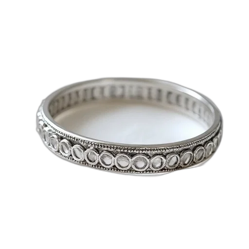 jewelry, crown, silver, bracelet, textured, surface, series, circular transparent PNG cut-out