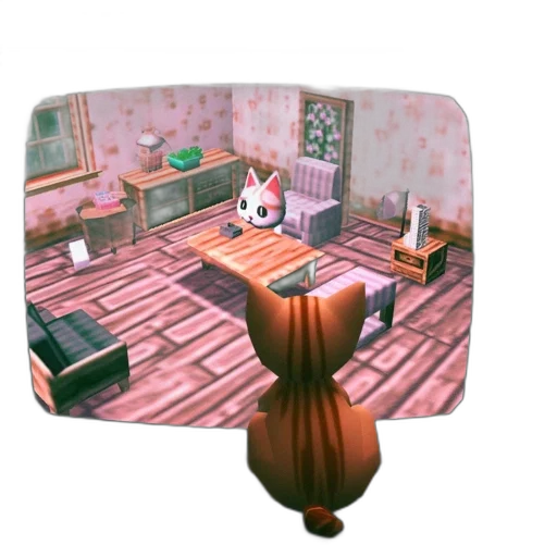 furniture, mask, animal, creature, 3d render, concept art, pixel art, vaporwave transparent PNG cut-out