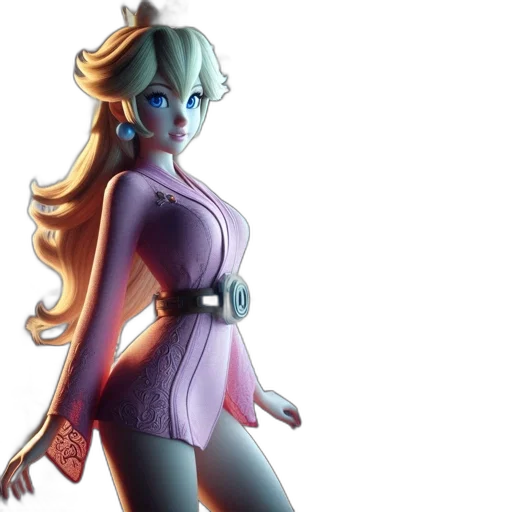 dress, concept art, 3d render, fantasy art, anime, blue, pastel, neon transparent PNG cut-out