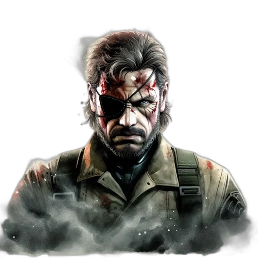 face, jacket, concept art, comic book art, pixel art, photorealistic, red, close-up transparent PNG cut-out