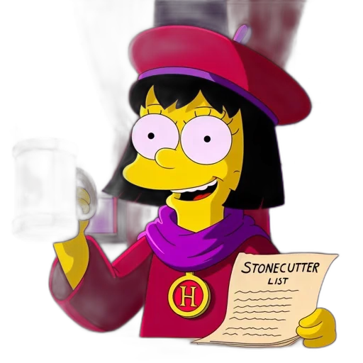 hat, cartoon, concept art, animation, still, features, marge, simpson transparent PNG cut-out