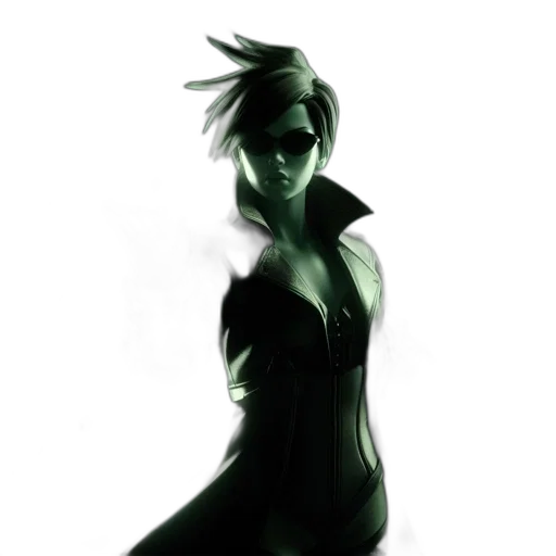 mask, staff, dress, jacket, concept art, cyberpunk, comic book art, 3d render transparent PNG cut-out