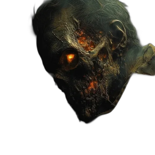 mask, face, creature, staff, concept art, photorealistic, 3d render, fantasy art transparent PNG cut-out
