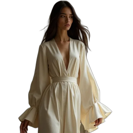 dress, earth tones, narciso, rodriguez, her, narcissa transparent PNG cut-out