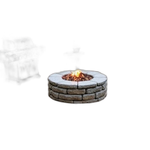 jewelry, furniture, 3d render, fire, first, image, shows, backyard transparent PNG cut-out