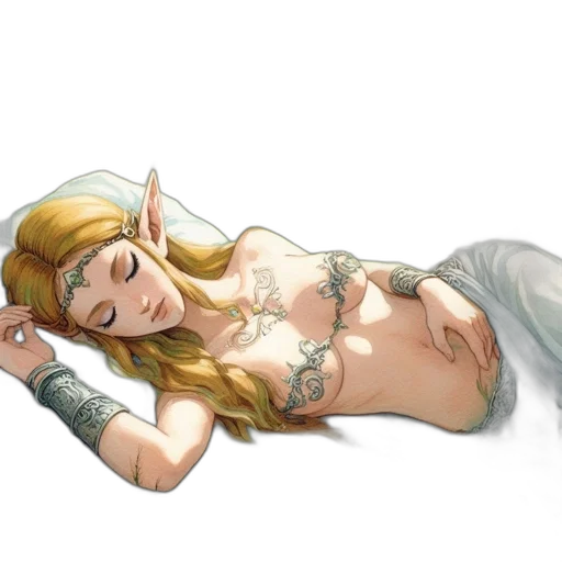jewelry, dress, fantasy art, concept art, watercolor, comic book art, female, figure transparent PNG cut-out