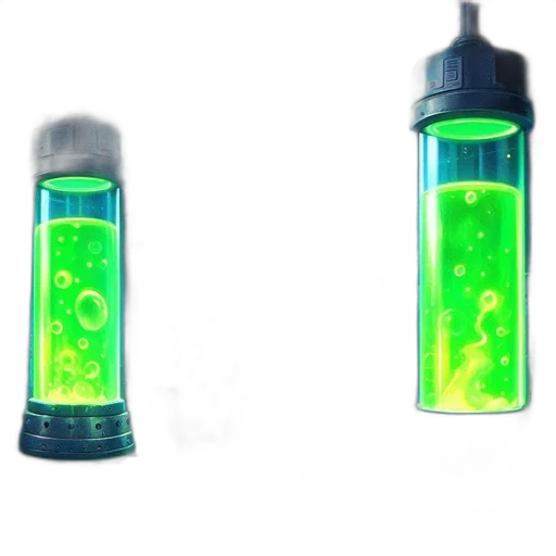 bottle, 3d render, concept art, cyberpunk, photorealistic, neon lights, outer space, neon transparent PNG cut-out