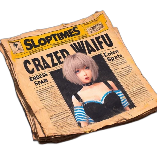 creature, dress, 3d render, concept art, image, shows, newspaper, titled transparent PNG cut-out