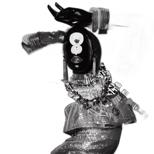 mask, jewelry, robot, crown, 3d render, concept art, photorealistic, fantasy art transparent PNG cut-out
