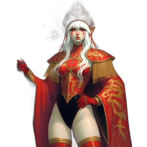 staff, fantasy art, concept art, comic book art, pixel art, red, dark, elegant transparent PNG cut-out