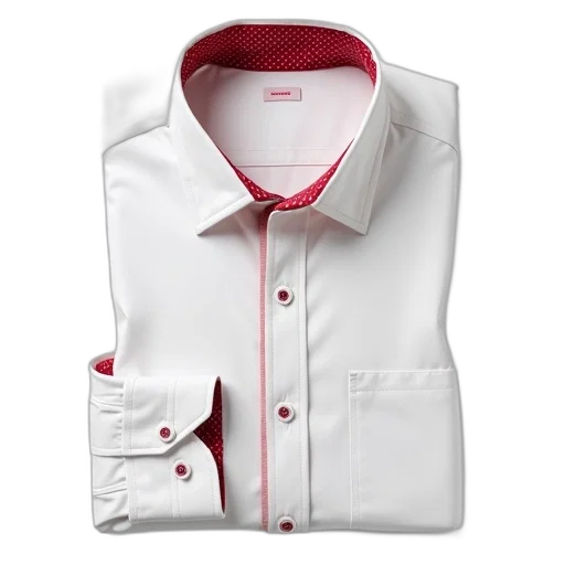 jacket, red, white, shirt, plaid, pattern, collar, displayed transparent PNG cut-out