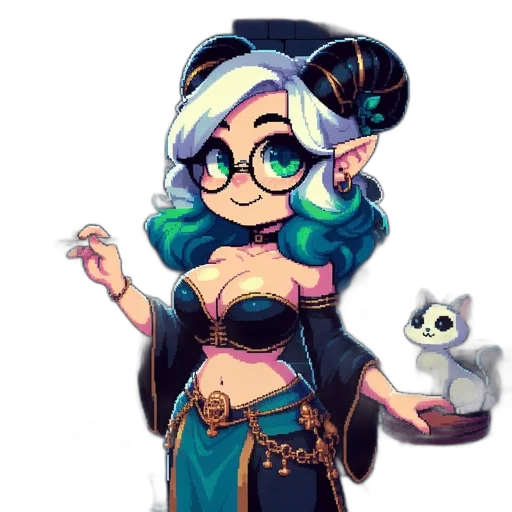 staff, fantasy art, pixel art, concept art, cartoon, pastel, monochrome, blue transparent PNG cut-out
