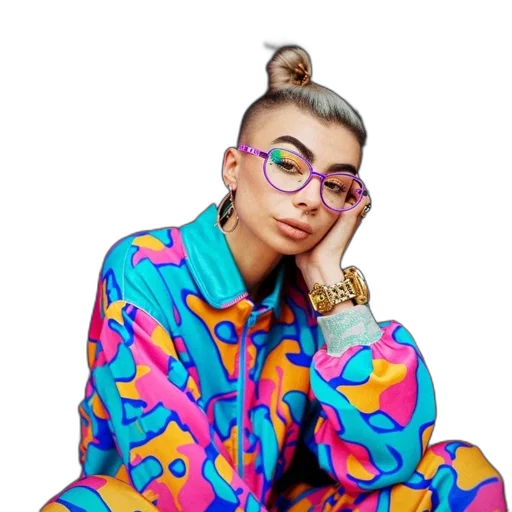 jacket, jewelry, face, animal, cartoon, vaporwave, anime, photorealistic transparent PNG cut-out