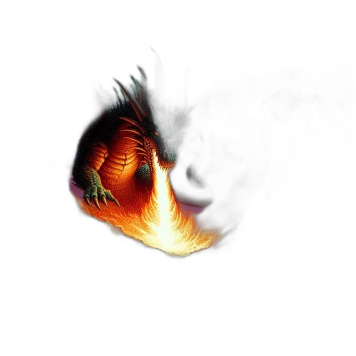 dragon, animal, mask, creature, photorealistic, 3d render, concept art, watercolor transparent PNG cut-out