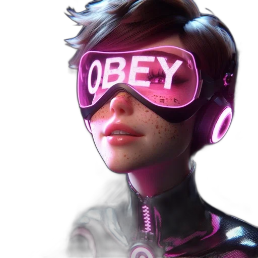 mask, robot, face, jacket, cyberpunk, concept art, 3d render, vaporwave transparent PNG cut-out