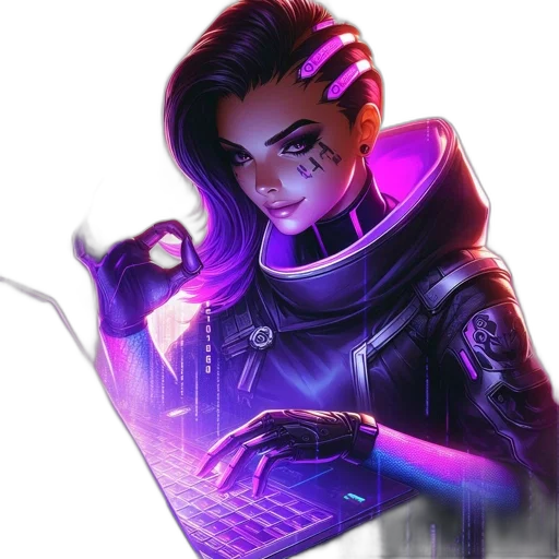 jacket, staff, robot, weapon, cyberpunk, concept art, fantasy art, pixel art transparent PNG cut-out