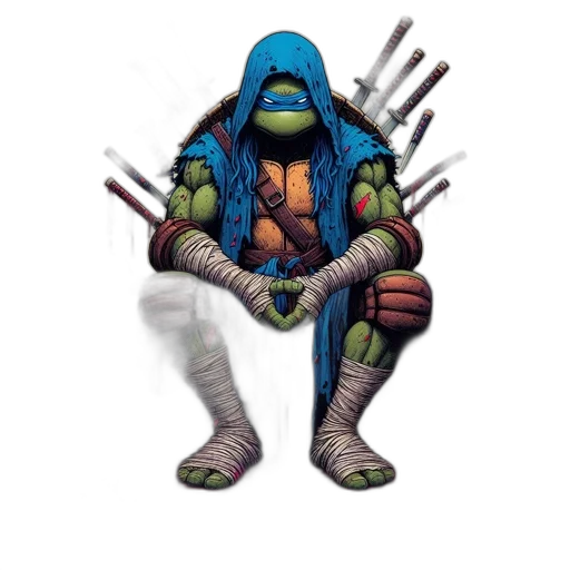 staff, concept art, comic book art, pixel art, fantasy art, blue, neon, ninja transparent PNG cut-out