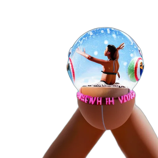 3d render, concept art, vaporwave, snow transparent PNG cut-out