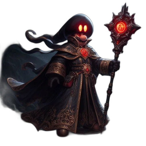 staff, mask, weapon, sword, concept art, fantasy art, 3d render, pixel art transparent PNG cut-out