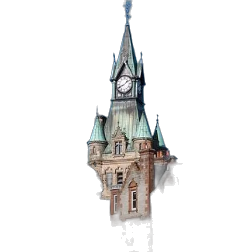 building, staff, concept art, photorealistic, 3d render, pixel art, fog, clock transparent PNG cut-out