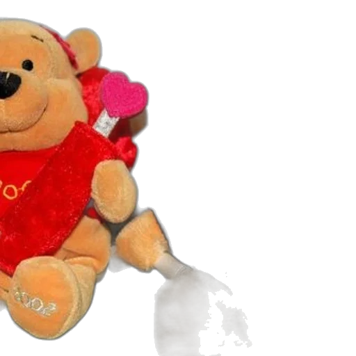 3d render, two, winnie, pooh, stuffed, animals, one, wearing transparent PNG cut-out