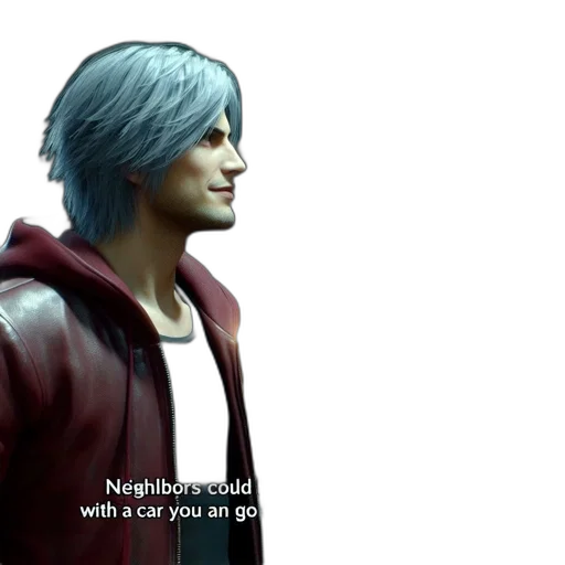 jacket, 3d render, concept art, neon lights, during, nighttime, middle-aged, man transparent PNG cut-out