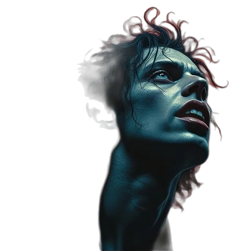 face, hair, creature, mask transparent PNG cut-out