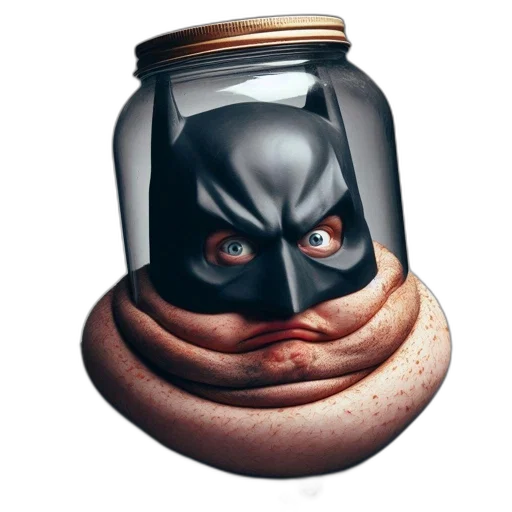 mask, face, bottle, hat, comic book art, concept art, photorealistic, pixel art transparent PNG cut-out