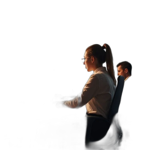 staff, robot, hair, dress transparent PNG cut-out
