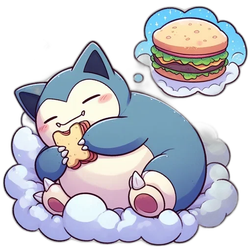 food, creature, animal, pixel art, concept art, vaporwave, watercolor, blue transparent PNG cut-out