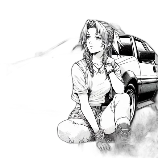 car, robot, weapon, concept art, comic book art, anime, pencil sketch, fog transparent PNG cut-out