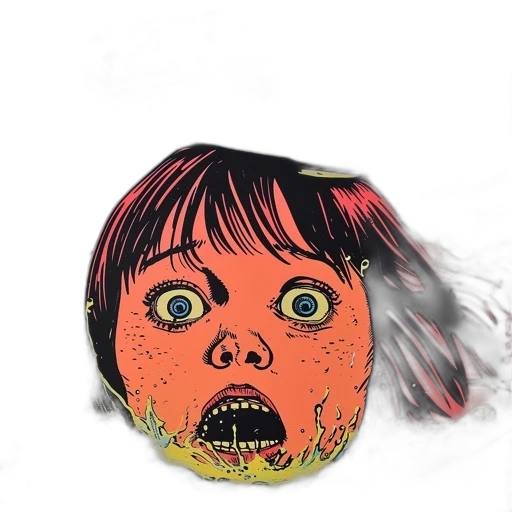 mask, face, creature, hair, 3d render, concept art, photorealistic, comic book art transparent PNG cut-out