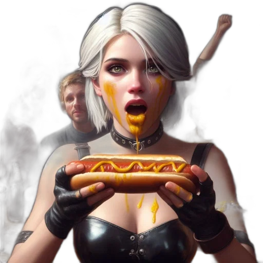 food, face, weapon, concept art, fantasy art, comic book art, photorealistic, fire transparent PNG cut-out