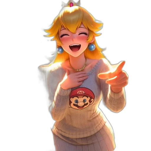 crown, dress, hat, staff, pixel art, concept art, 3d render, anime transparent PNG cut-out
