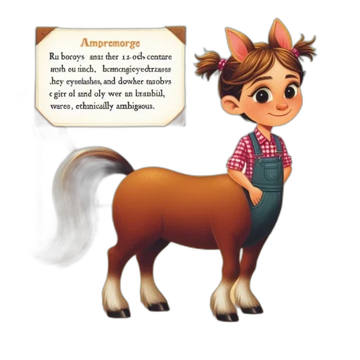 animal, creature, staff, concept art, fantasy art, rural, setting, cheery transparent PNG cut-out