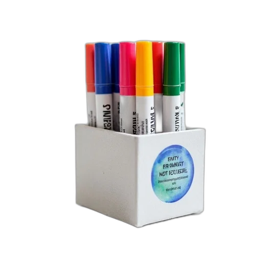 monochrome, colorful, set, colored, markers, displayed, white, background transparent PNG cut-out