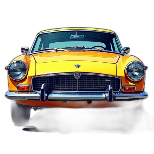 car, photorealistic, 3d render, concept art, cartoon, stylized, illustration, front transparent PNG cut-out