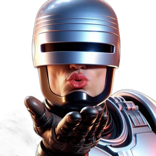 robot, face, 3d render, concept art, photorealistic, comic book art, robotic, figure transparent PNG cut-out