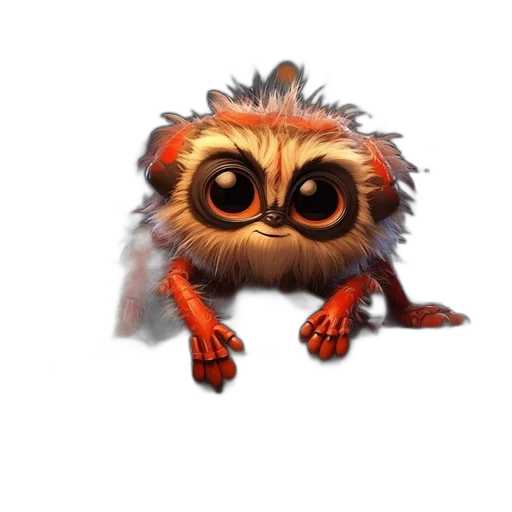 animal, creature, staff, concept art, 3d render, fantasy art, pixel art, unusual transparent PNG cut-out