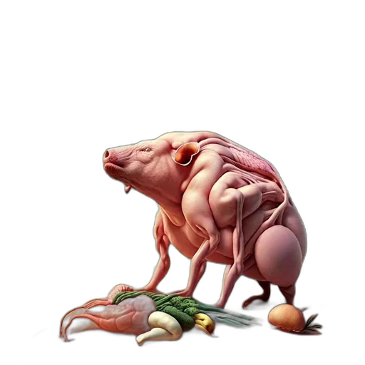 food, creature, animal, dragon, concept art, photorealistic, 3d render, pixel art transparent PNG cut-out