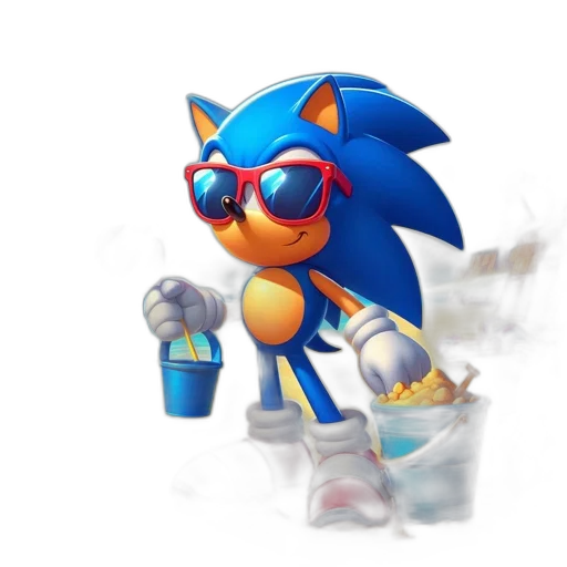 staff, weapon, concept art, 3d render, pixel art, fantasy art, blue, sonic transparent PNG cut-out