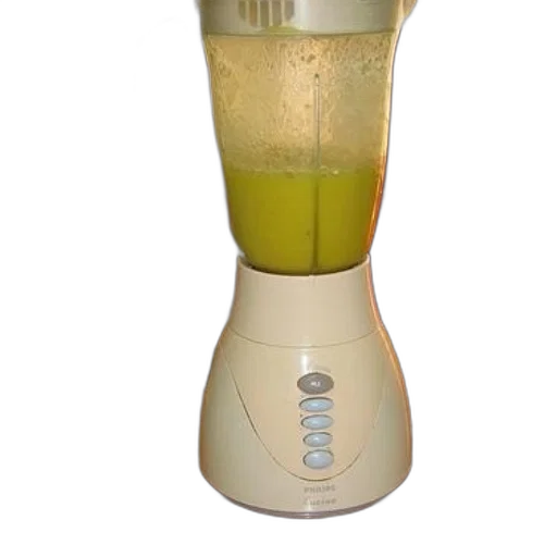 bottle, food, staff, blender, green, liquid, inside, sits transparent PNG cut-out