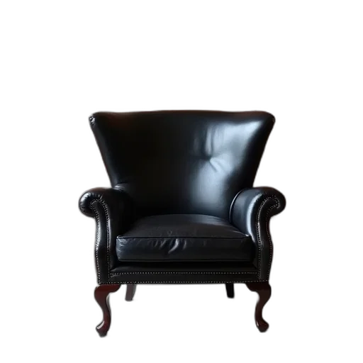 furniture, crown, dress, jacket, 3d render, photorealistic, dark, black transparent PNG cut-out