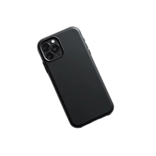 animal, weapon, 3d render, black, smartphone, case, lying, white transparent PNG cut-out