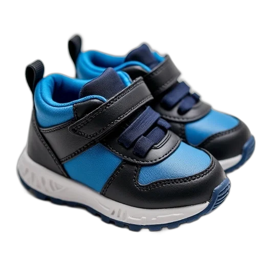 shoes, 3d render, photorealistic, blue transparent PNG cut-out