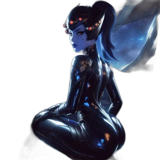 robot, mask, creature, dress, concept art, 3d render, fantasy art, cyberpunk transparent PNG cut-out
