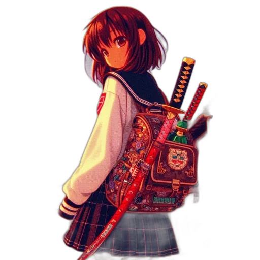 weapon, jacket, sword, staff, pixel art, anime, concept art, cyberpunk transparent PNG cut-out