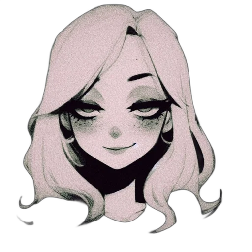 mask, face, creature, hair, anime, cartoon, pixel art, concept art transparent PNG cut-out